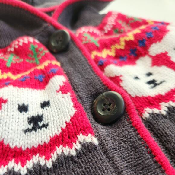 🧸 Hanna Andersson Polar Bear Sherpa Fair Isle Knit Hoodie 12-18 mos | 75 cm - Picture 6 of 10